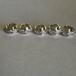 Elegant Silver Beaded Spacer Set